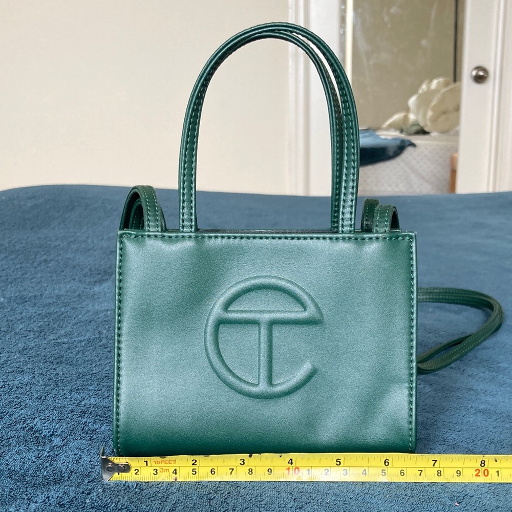 Telfar small shopper tote crossbody in olive green